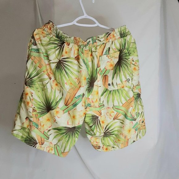 Denver Hayes Shorts Swim Trunks Tropical Pattern Size Large - Picture 2 of 3